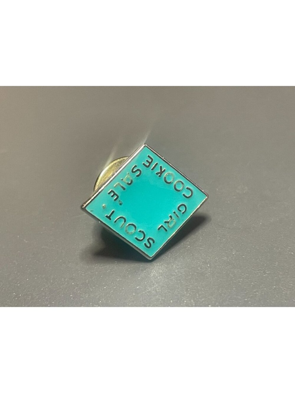 2013 Girl Scout Cookie Turquoise Enamel Pin GSUSA Cookie Program Collectible